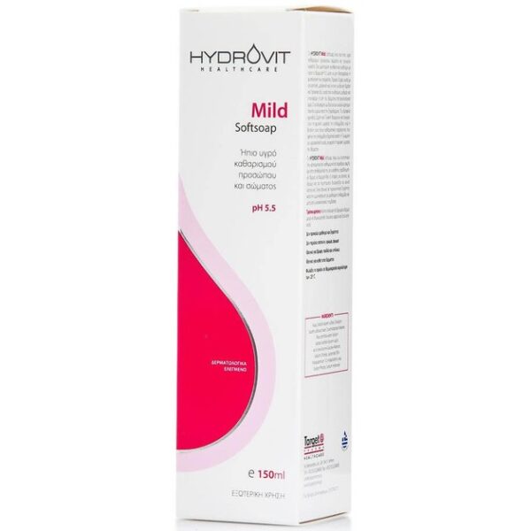 Hydrovit Mild Softsoap Ήπιο Υγρό Καθαρισμού Προσώπου και Σώματος pH 5
