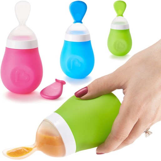Munchkin Squeeze Spoon Green Κουτάλι Ταίσματος 147ml