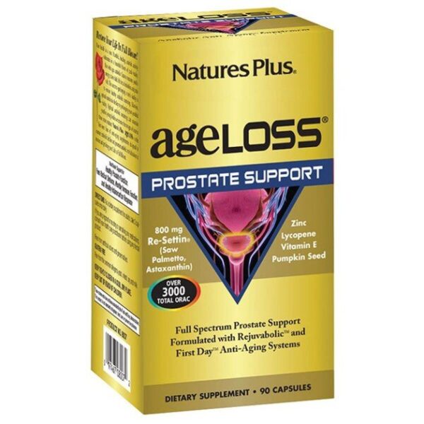 Nature's Plus Ageloss Prostate Support Συμπλήρωμα Διατροφής για την Υποστήριξη του Προστάτη 90 Κάψουλες