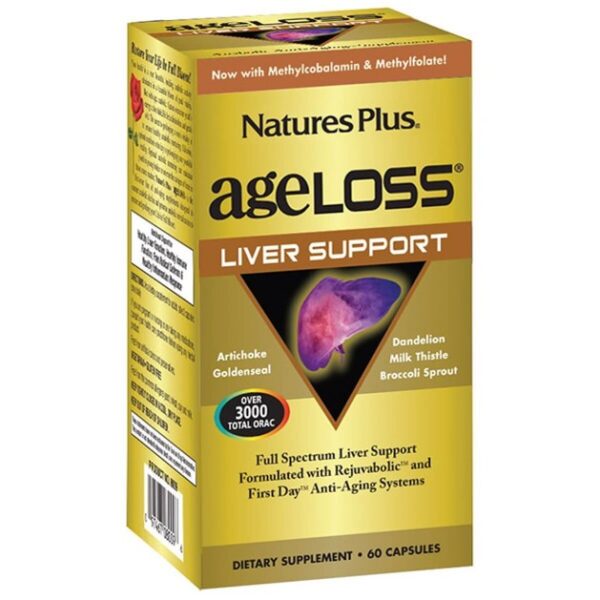 Nature's Plus Ageloss Liver Support Συμπλήρωμα Διατροφής για την Υποστήριξη του Ήπατος 90 Κάψουλες
