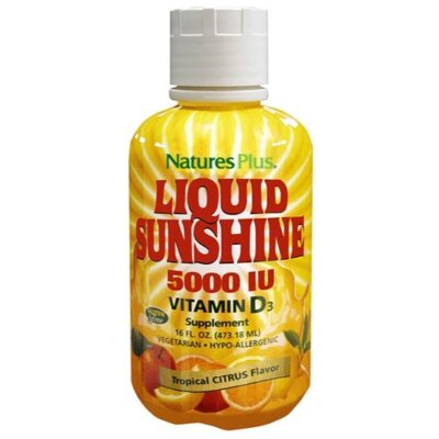 Nature's Plus Liquid Sunshine 5000 IU Vitamin D3 Συμπλήρωμα Διατροφής για την Υγεία των Οστών & των Δοντιών 473ml