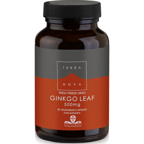 Terranova Ginkgo Leaf 500mg Το Μόνο Ginkgo στη Φυσική του Μορφή για Δυνατή Μνήμη 50veg. caps