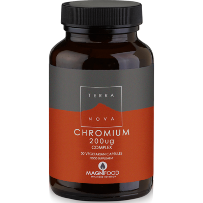 Terranova Chromium 200ug Complex Χρώμιο Πικολινικό για Καλύτερο Γλυκαιμικό Έλεγχο 50caps
