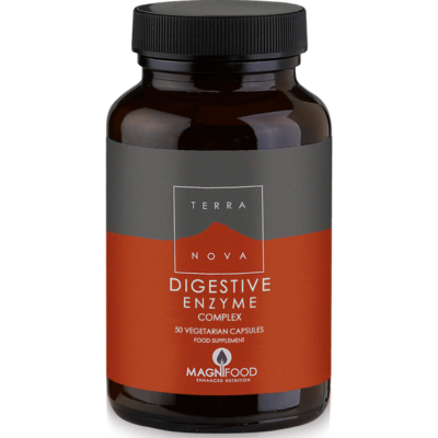 Terranova Digestive Enzyme Complex Το Μόνο με 11 Απαραίτητα Πεπτικά Ένζυμα για Σωστή Πεπτική Λειτουργία 50caps