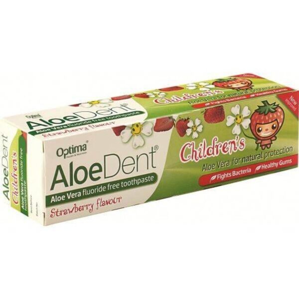 Optima Οδοντόκρεμα Aloe Dent Strawberry Children's 50ml