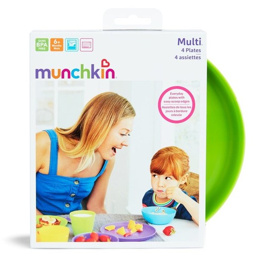 Munchkin 4PK Modern Multi Plates Πιάτα Φαγητού Κατάλληλα για το Φούρνο Μικροκυμάτων 4τμχ