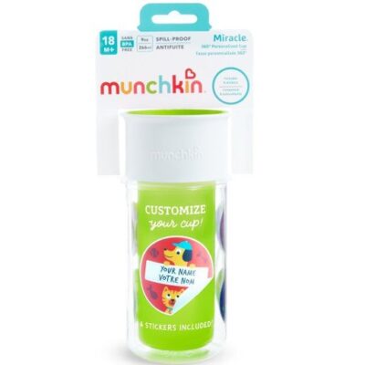 Munchkin Miracle 360 Insulated Sticker Cup Κύπελο Θερμός Πράσινο 266ml