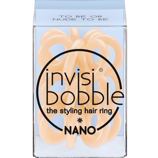Invisibobble Nano to be or Nude to be Λαστιχάκι Μαλλιών 3 Τεμάχια