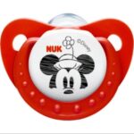 Nuk Trendline Disney Mickey Πιπίλα Σιλικόνης με Κρίκο Κόκκινη Μεγέθους 1 (0-6 Μηνών) 1τμχ