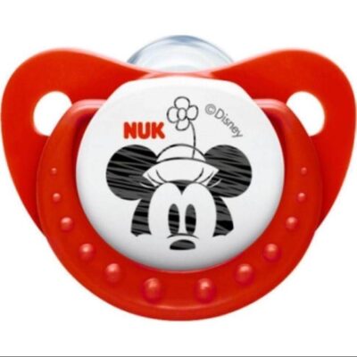 Nuk Trendline Disney Mickey Πιπίλα Σιλικόνης με Κρίκο Κόκκινη Μεγέθους 1 (0-6 Μηνών) 1τμχ