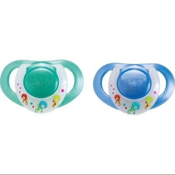 Chicco Physio Πιπίλα Καουτσούκ με Κρίκο 6-12 Μηνών 2τμχ
