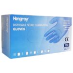 Hongray Disposable Nitrile Examination Gloves Medium Size 100 Τεμάχια