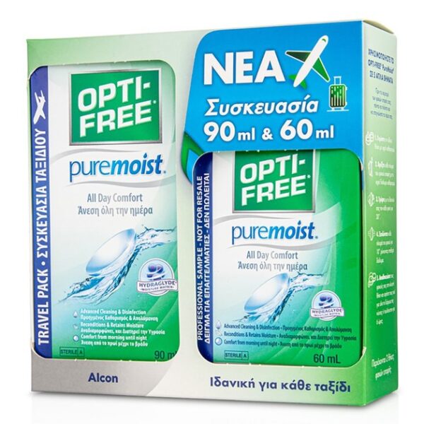Alcon Opti-Free Πακέτο Προσφοράς Pure Moist 90ml & Δώρο 60ml