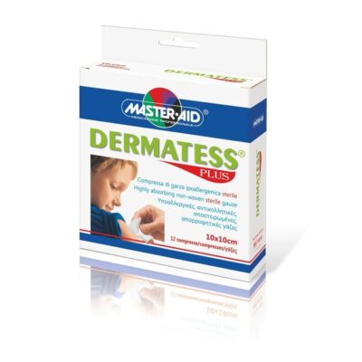 Master Aid Dermatess Plus Αντικολλητικές Γάζες 12τεμ.