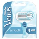Gillette Venus Smooth Ανταλλακτικές Λεπίδες Ξυριστικής Μηχανής με 3 Λεπίδες που Αγκαλιάζουν τις Καμπύλες σας 4 Τεμάχια