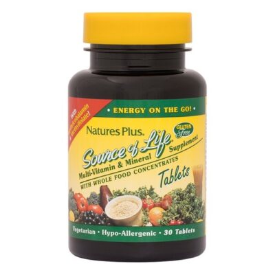 Nature's Plus Source of Life Πολυβιταμίνη με 56 Φυτικά Συστατικά 30 tabs