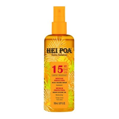 Hei Poa Soins Solaire Monoi Dry Oil Spf15 Tiare Spray 150ml