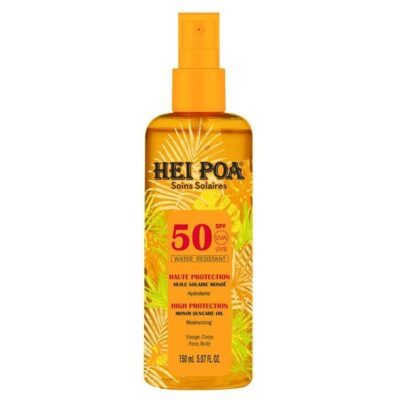Hei Poa Soins Solaire Monoi Dry Oil Spf50 Tiare Spray 150ml