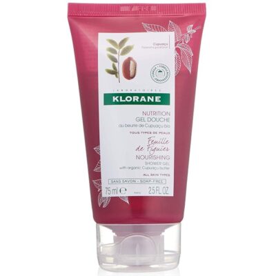 Klorane Travel Size Nourishing Shower Gel Organic Cupuacu Butter & Fig Leaf Απαλό Αφρόλουτρο με Εκχύλισμα Φύλλου Συκιάς 75ml