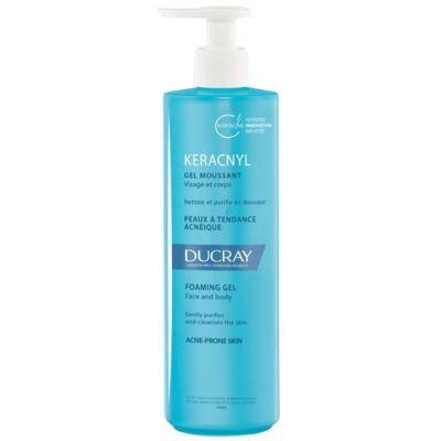 Ducray Keracnyl Gel Moussant Gel Καθαρισμού Προσώπου & Σώματος για Δέρματα με Ατέλειες & Τάση Ακμής 400ml Promo -20%
