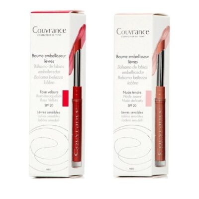 Avene Πακέτο Προσφοράς Couvrance Baume Embellisseur Levres Spf20 Βελούδινο Ροζ 3gr & Απαλό Nude 3gr 1+1 Δώρο