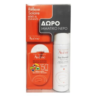 Avene Πακέτο Προσφοράς Reflexe Solaire Enfant Spf50+ Παιδικό Αντηλιακό Προσώπου Σώματος 30ml & Δώρο Avene Ιαματικό Νερό 50ml