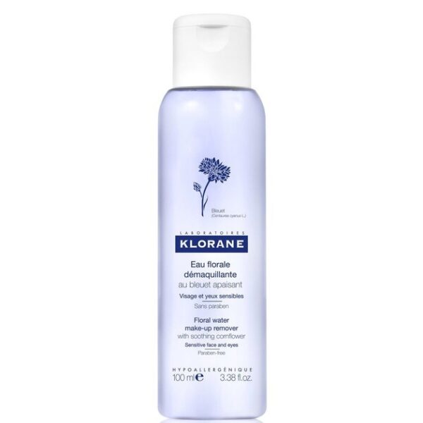 Klorane Bleut Floral Water Make Up Remover Απαλό Καθαριστικό Προσώπου & Ματιών με Ανθόνερο Κυανονταυρίδας 100ml