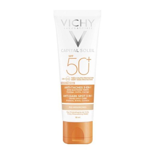 Vichy Capitall Soleil Spf50+ Cream 3-in-1 Tinted Αnti Dark Spots 50ml