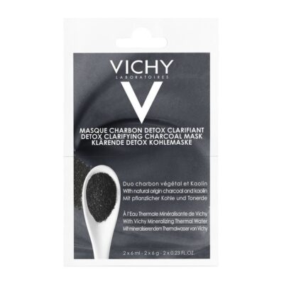 Vichy Detox Clarifying Charcoal Mask Μάσκα Ενεργού Άνθρακα για Καθαρισμό & Αποτοξίνωση 2x6ml