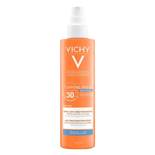 Vichy Capital Soleil Beach Protect Anti-Dehydration Spray Spf30 Αντηλιακό Γαλάκτωμα Προσώπου Σώματος Κατά της Αφυδάτωσης 200ml