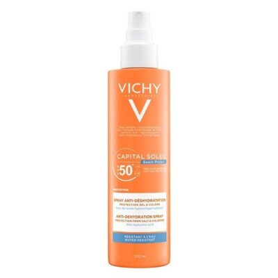 Vichy Capital Soleil Beach Protect Anti-Dehydration Spray Spf50+ Αντηλιακό Γαλάκτωμα Προσώπου Σώματος Πολλαπλής Προστασίας 200ml