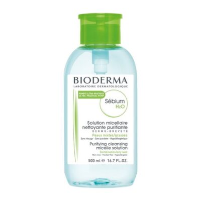 Bioderma Sebium H20 Διάλυμα Καθαρισμού & Ντεμακιγιάζ για Μικτό - Λιπαρό Δέρμα με Αντίστροφη Αντλία 500ml