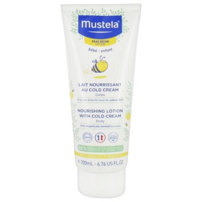 Mustela Nourishing Lotion With Cold Cream Βρεφικό-Παιδικό Γαλάκτωμα Σώματος για Ξηρό Δέρμα με Βιολογικό Κερί Μέλισσας 200ml