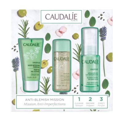 Caudalie Promo Vinopure Serum 30ml & Purifying Gel Cleanser 30ml & Clear Skin Purifying Toner 50ml
