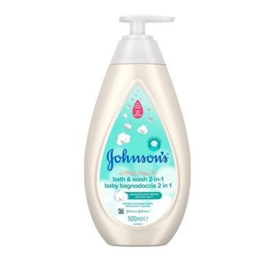 Johnson's Baby CottonTouc 2-σε-1 Βρεφικό Αφρόλουτρο & Σαμπουάν 500ml