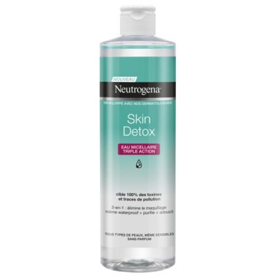 Neutrogena Skin Detox Eau Micellar Triple Action Water Απαλό Νερό Καθαρισμού Προσώπου 400ml
