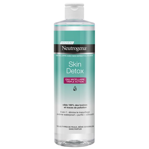 Neutrogena Skin Detox Eau Micellar Triple Action Water Απαλό Νερό Καθαρισμού Προσώπου 400ml