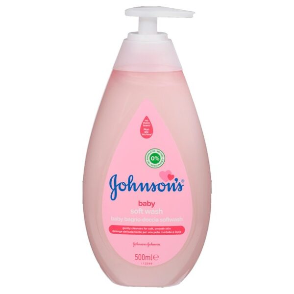 Johnson's Baby Soft Wash Αφρόλουτρο που Καθαρίζει Απαλά την Ευαίσθητη Επιδερμίδα του Μωρού και την Αφήνει Ενυδατωμένη 500ml