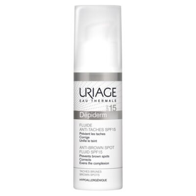 Uriage Eau Thermale Depiderm Anti Brown Spot Fluid Spf15 Διορθώνει τις Καφέ Κηλίδες 30ml