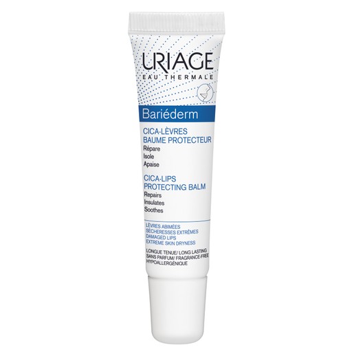 Uriage Eau Thermale Bariederm Cica Lips Protecting Balm Προστατευτικό Χειλιών που Προσφέρει Τριπλή Δράση 15ml