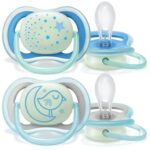 Avent Ultra Air Night Πιπίλα Ελαφριά για να Αναπνέει το Δέρμα του Μωρού Μπλε 6-18m SCF376/21