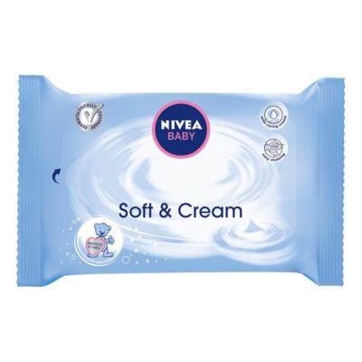 Nivea Baby Soft & Cream Μωρομάντηλα Εμποτισμένα με Βρεφική Κρέμα & Πανθενόλη 63 τεμάχια