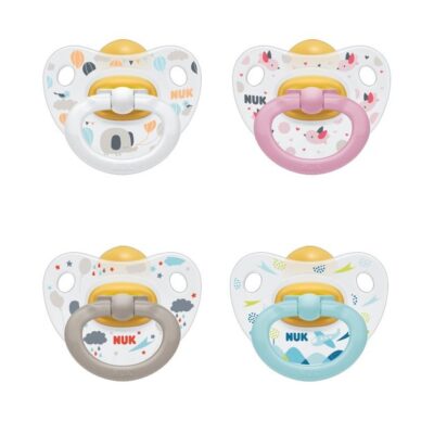 Nuk Happy Kids Ορθοδοντική Πιπίλα από Καουτσούκ με Κρίκο 1 Τεμάχιο
