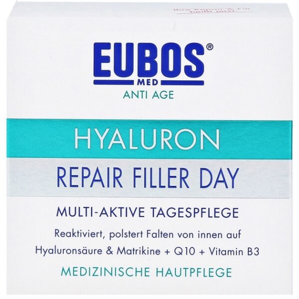 Eubos Sensitive Hyaluron Repair Filler Day Creme Κρέμα Εντατικής Φροντίδας Κατά των Ρυτίδων με Υαλουρονικό Οξύ 50ml