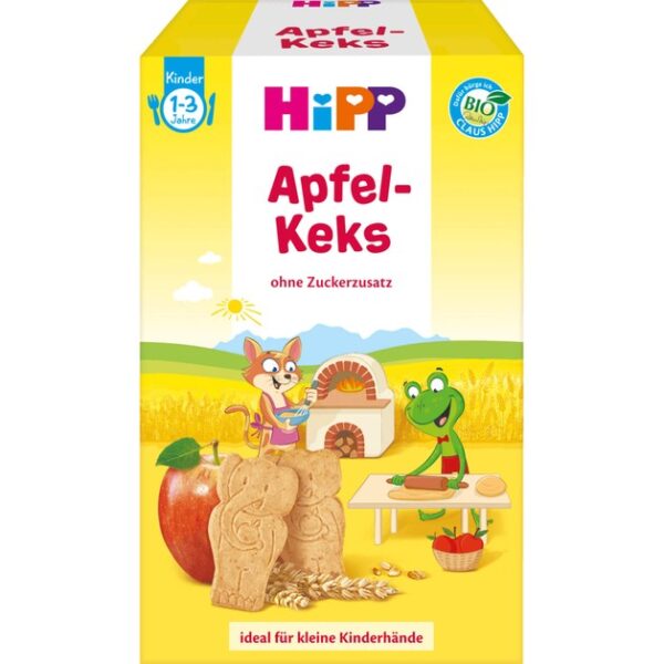 Hipp Παιδικό Βιολογικό Μπισκότο Μήλου Χωρίς Προσθήκη Ζάχαρης Από 1 Έως 3 Ετών 150gr