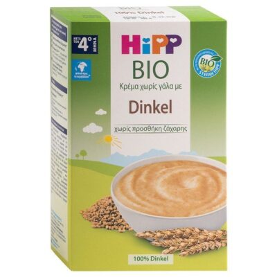 Hipp Bio Κρέμα Χωρίς Γάλα με Dinkel Από τον 4ο Μήνα 200gr