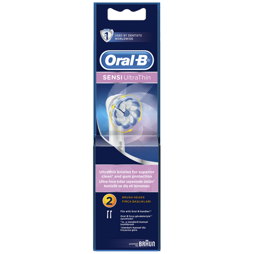 Oral-B Sensi Ultra Thin Ανταλλακτικές Κεφαλές 2 Τεμάχια