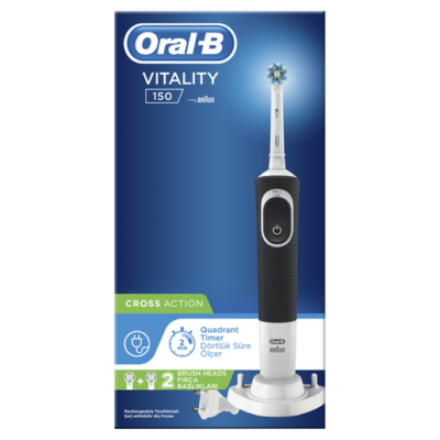Oral-B Vitality 150 CrossAction Black Επαναφορτιζόμενη Ηλεκτρική Οδοντόβουρτσα 1 τεμάχιο