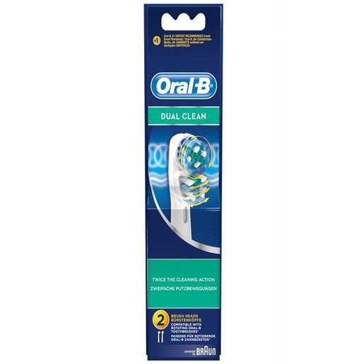 Oral-B Dual Clean Ανταλλακτικές Κεφαλές Βουρτσίσματος 2 τεμάχια