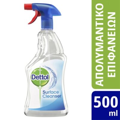 Dettol Anti-Bacterial Surface Cleanser Spray Αντιβακτηριδιακό Απολυμαντικό Επιφανειών 500ml